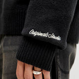 JACK & JONES JORNORREBRO knit half zip - black