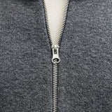 JACK & JONES JORNORREBRO knit half zip - dark grey melange