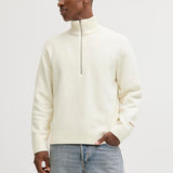 JACK & JONES JORNORREBRO knit half zip - sea salt