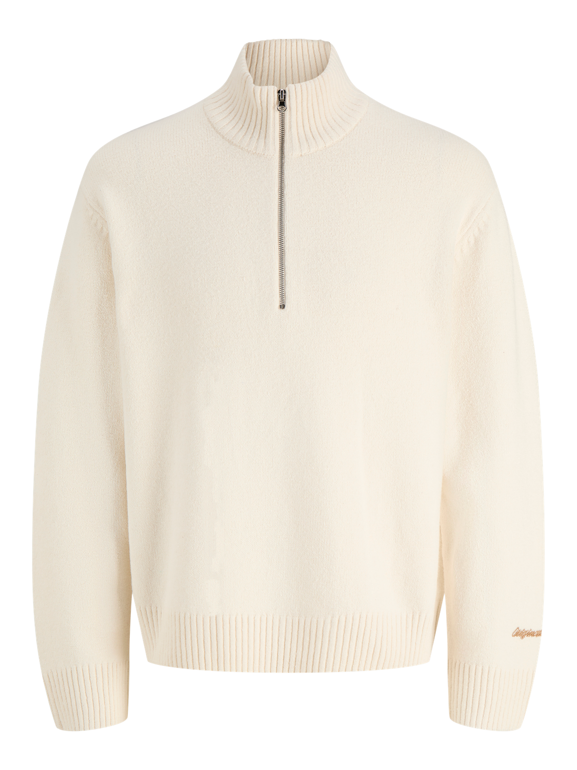 JACK & JONES JORNORREBRO knit half zip - sea salt