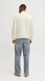 JACK & JONES JORNORREBRO knit half zip - sea salt