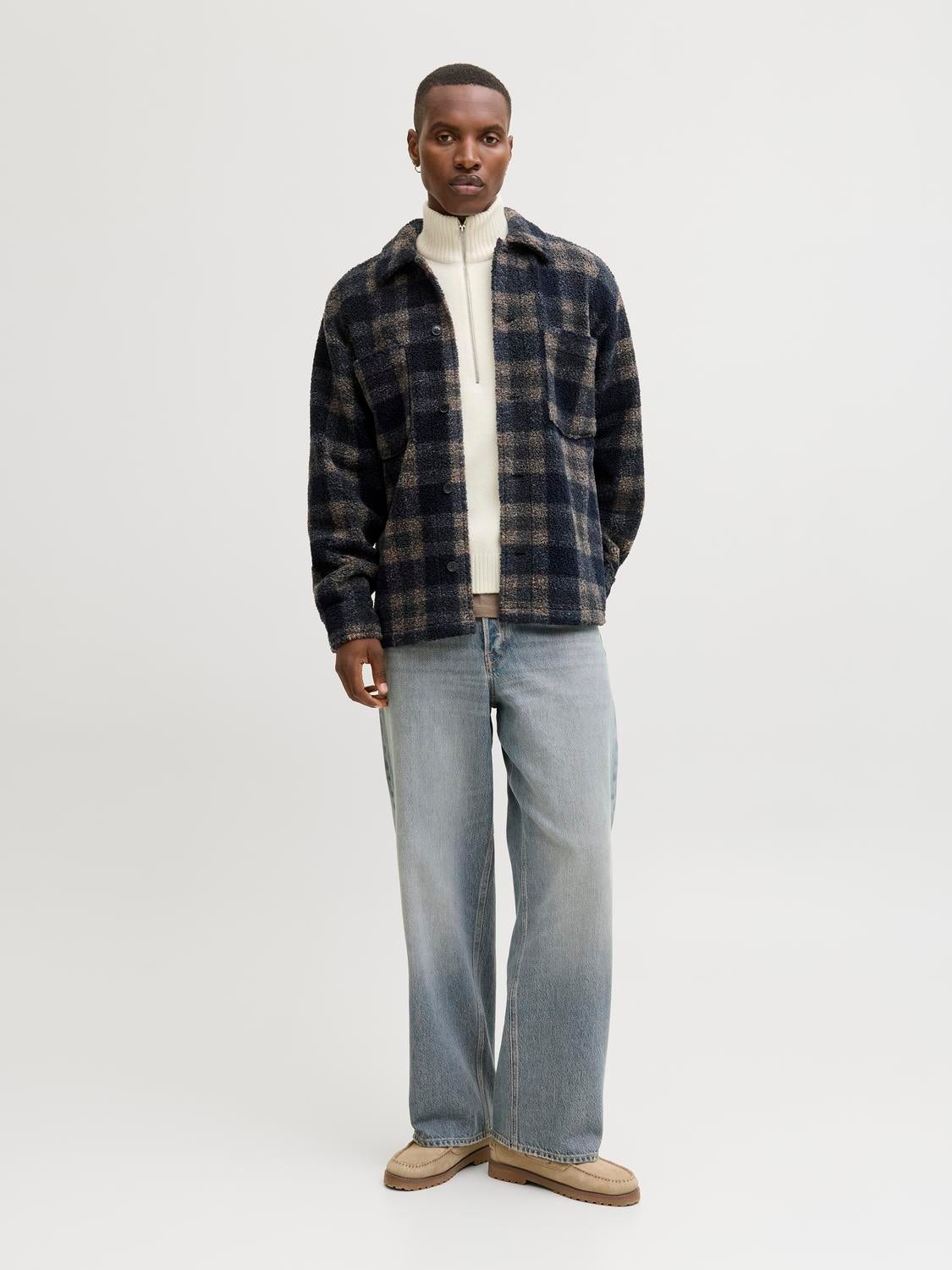 JACK & JONES JORNORREBRO knit half zip - sea salt