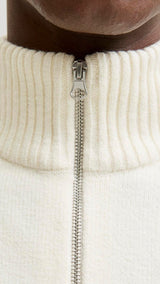 JACK & JONES JORNORREBRO knit half zip - sea salt