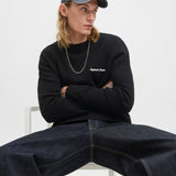 JACK & JONES JORNORREBRO light knit crew neck in black - Image 7