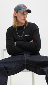JACK & JONES JORNORREBRO light knit crew neck in black - Image 7