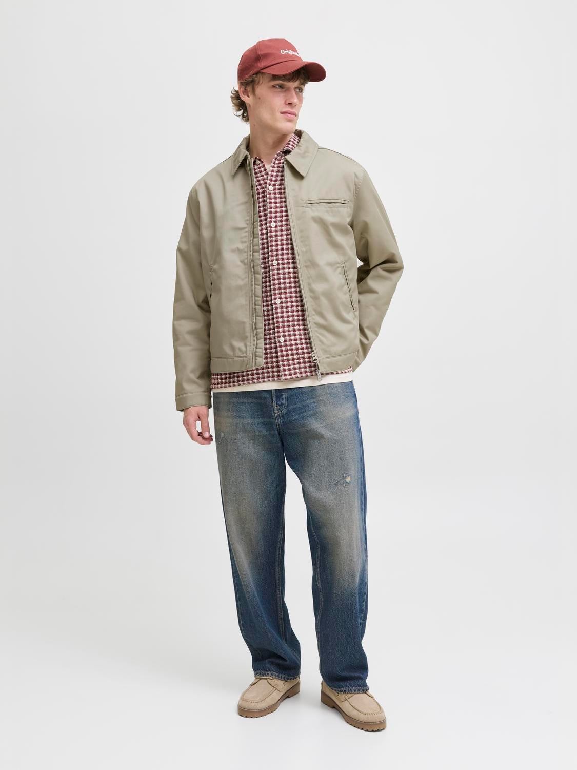 JACK & JONES JORNORREBRO worker jacket - beige corduroy collar