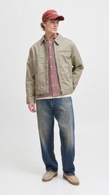 JACK & JONES JORNORREBRO worker jacket - beige corduroy collar