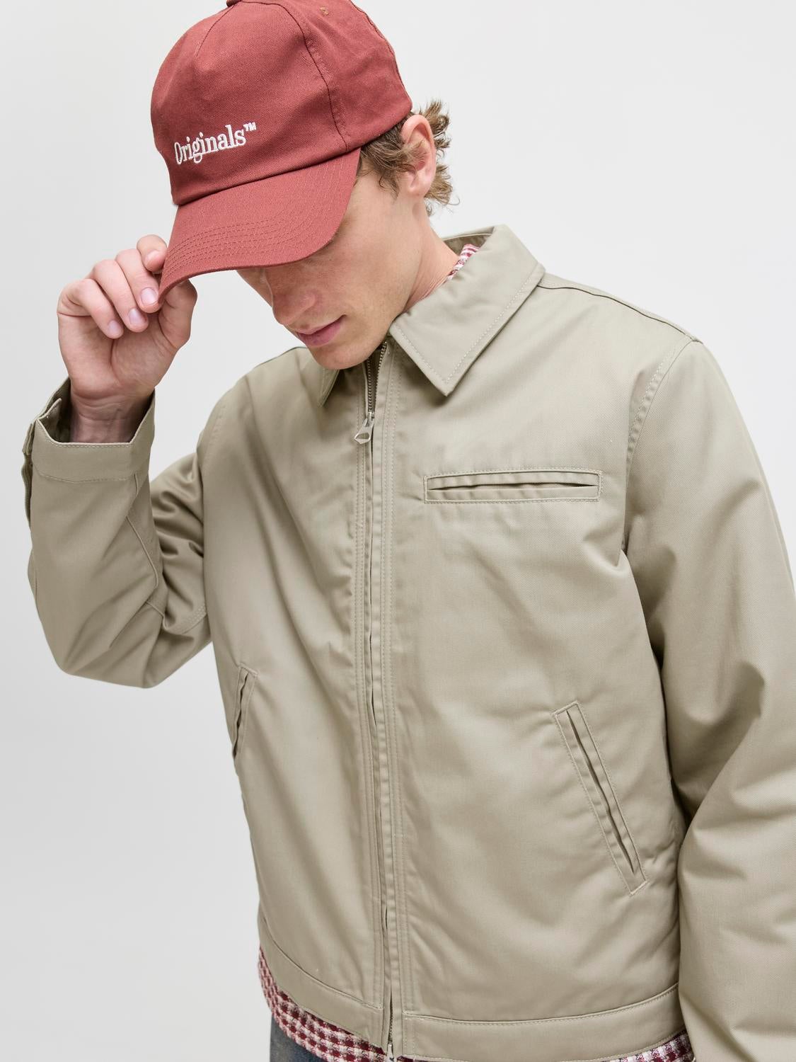 JACK & JONES JORNORREBRO worker jacket - beige corduroy collar