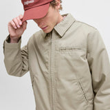 JACK & JONES JORNORREBRO worker jacket - beige corduroy collar