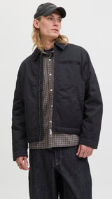 JACK & JONES JORNORREBRO worker jacket - black corduroy collar