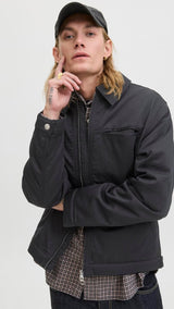 JACK & JONES JORNORREBRO worker jacket - black corduroy collar