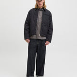 JACK & JONES JORNORREBRO worker jacket - black corduroy collar