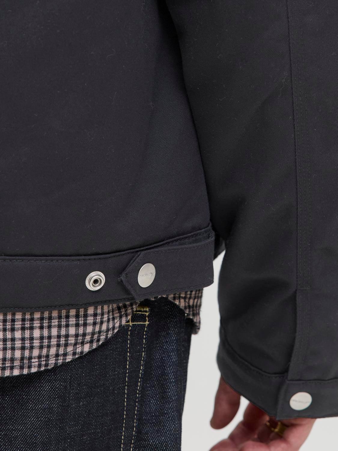 JACK & JONES JORNORREBRO worker jacket - black corduroy collar