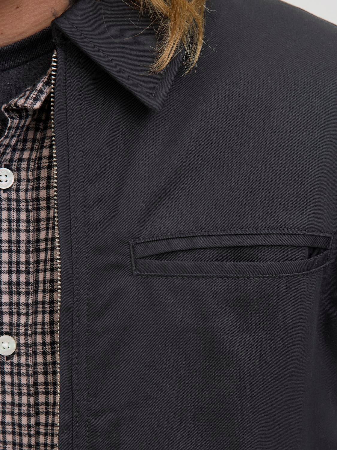 JACK & JONES JORNORREBRO worker jacket - black corduroy collar
