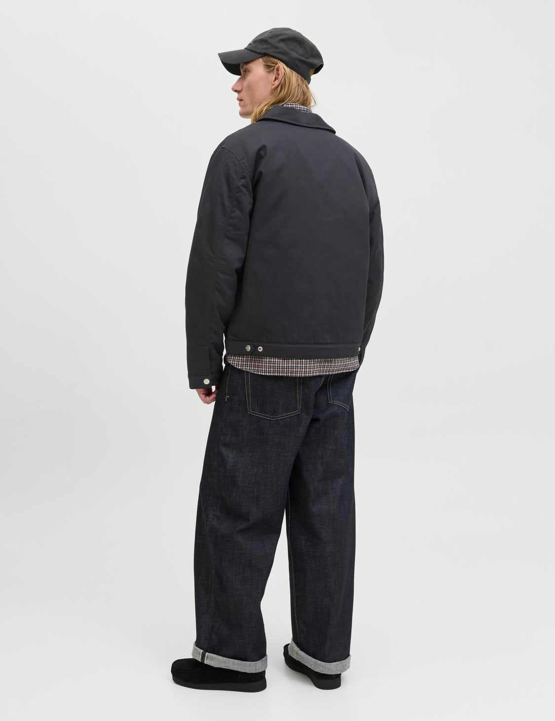 JACK & JONES JORNORREBRO worker jacket - black corduroy collar