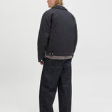 JACK & JONES JORNORREBRO worker jacket - black corduroy collar