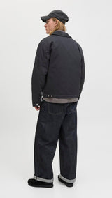 JACK & JONES JORNORREBRO worker jacket - black corduroy collar