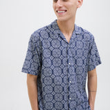 JACK & JONES JORSEERSUCKER aop shirt in cedar - Image 6