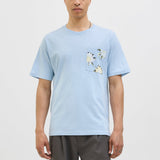 JACK & JONES JORTAVIRA aop pocket tee crew neck in skyway - Image 1