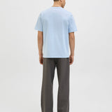JACK & JONES JORTAVIRA aop pocket tee crew neck in skyway - Image 2