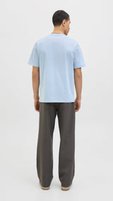 JACK & JONES JORTAVIRA aop pocket tee crew neck in skyway - Image 2