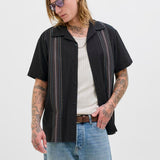 JACK & JONES JORTAVIRA emb shirt in black - Image 1
