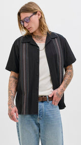 JACK & JONES JORTAVIRA emb shirt in black - Image 1