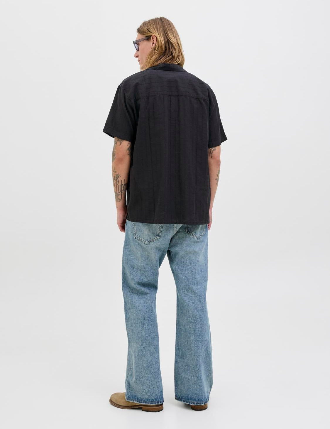 JACK & JONES JORTAVIRA emb shirt in black - Image 2