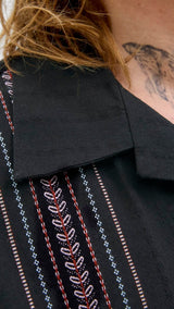 JACK & JONES JORTAVIRA emb shirt in black - Image 5