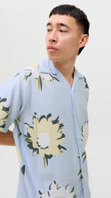 JACK & JONES JORTAVIRA marshall aop shirt in skyway - Image 7