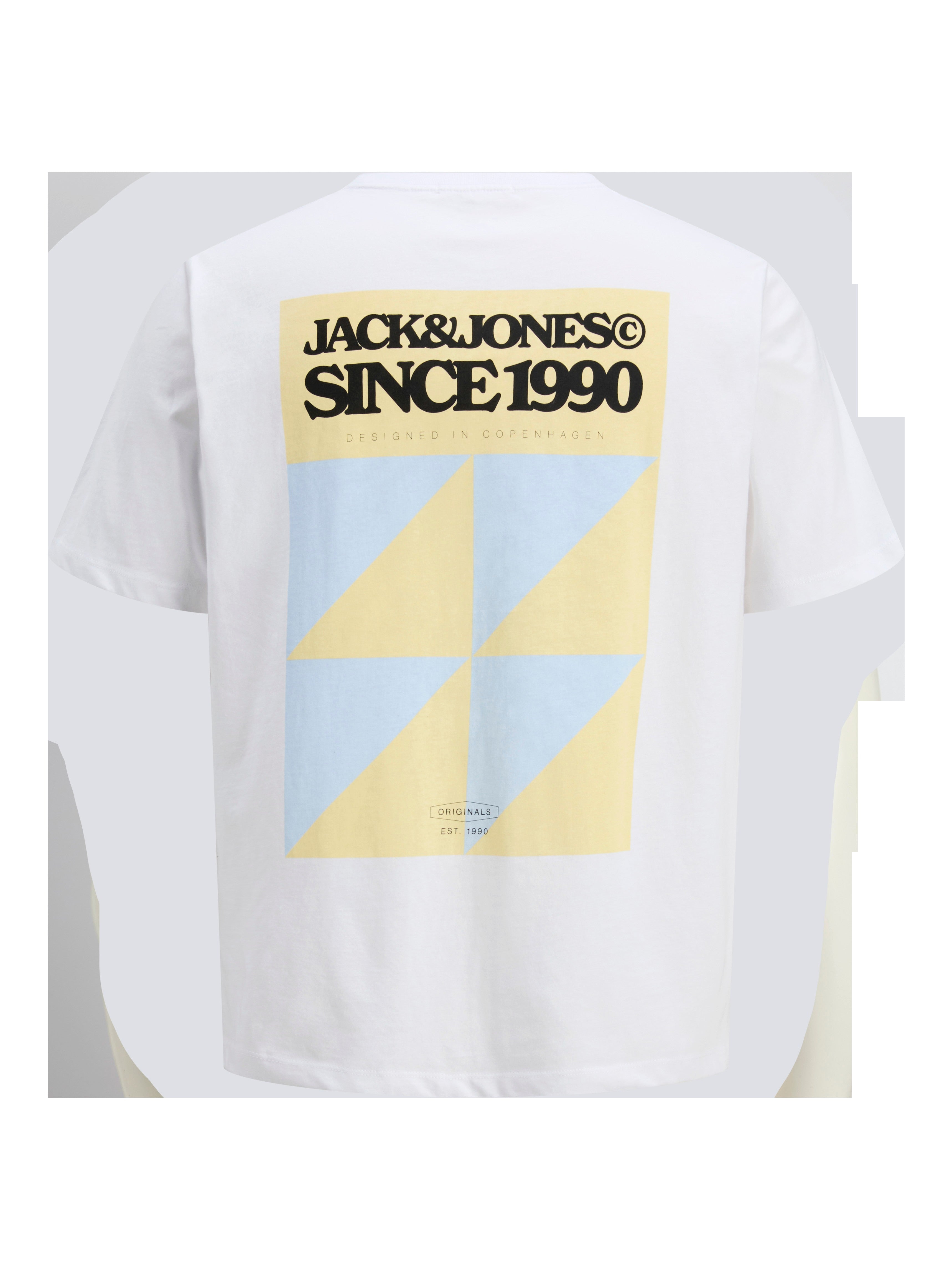 JACK & JONES JORTAVIRA poster tee crew neck in bright white - Image 4