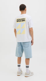 JACK & JONES JORTAVIRA poster tee crew neck in bright white - Image 2