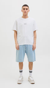JACK & JONES JORTAVIRA poster tee crew neck in bright white - Image 5