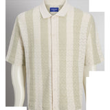 JACK & JONES JORTYLER knit polo in sea salt - Image 3