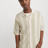 JACK & JONES JORTYLER knit polo in sea salt - Image 7