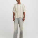 JACK & JONES JORTYLER knit polo in sea salt - Image 4