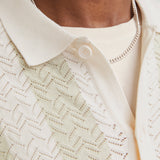 JACK & JONES JORTYLER knit polo in sea salt - Image 6