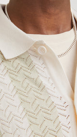 JACK & JONES JORTYLER knit polo in sea salt - Image 6