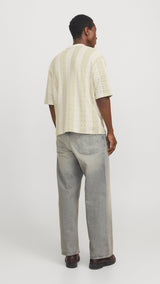 JACK & JONES JORTYLER knit polo in sea salt - Image 2