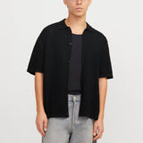 JACK & JONES JORTYLER knit polo - black