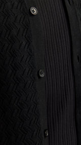 JACK & JONES JORTYLER knit polo - black