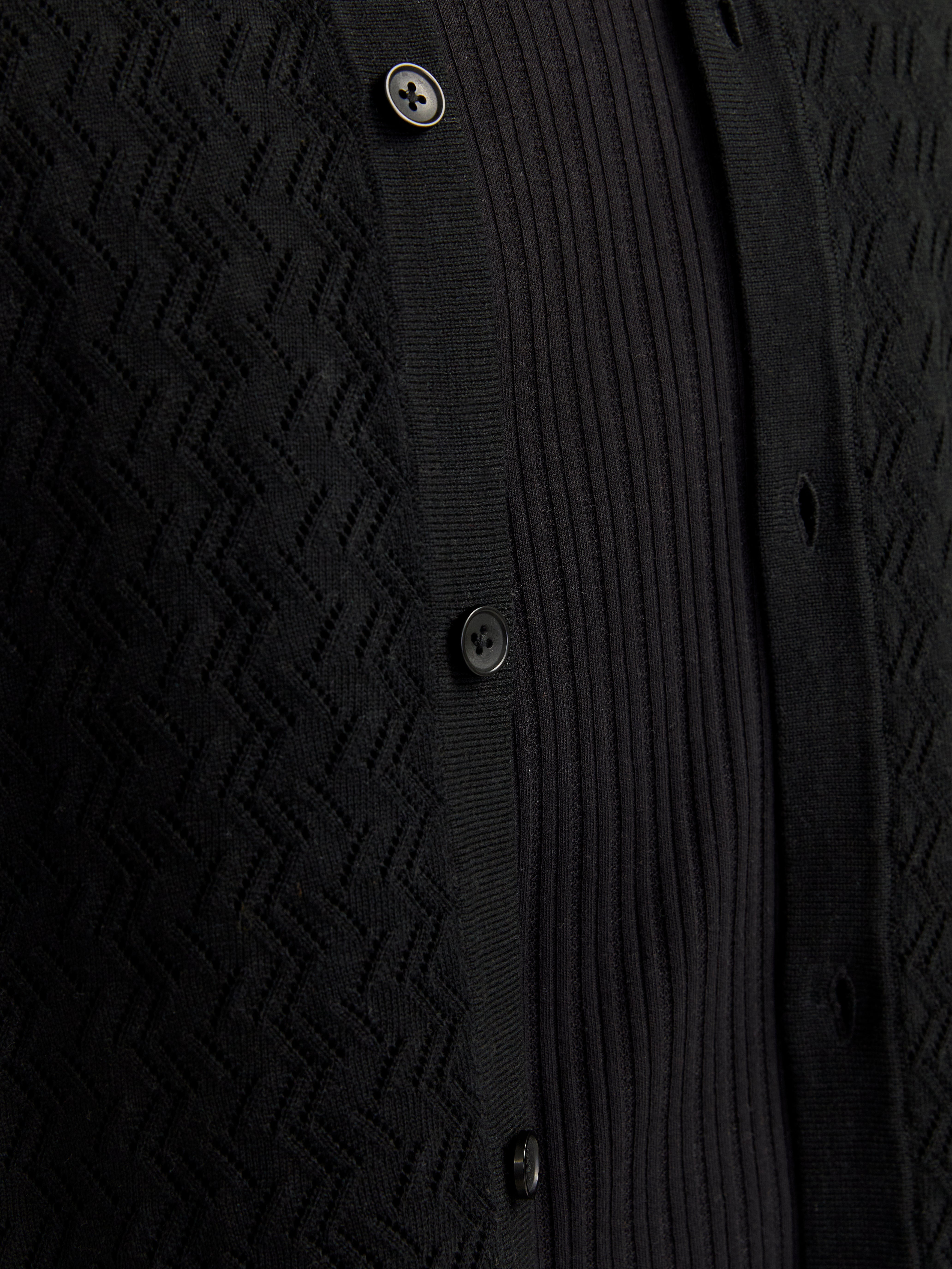 JACK & JONES JORTYLER knit polo - black