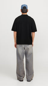 JACK & JONES JORTYLER knit polo - black