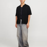 JACK & JONES JORTYLER knit polo - black