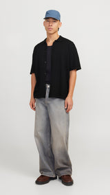 JACK & JONES JORTYLER knit polo - black