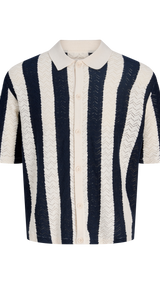 JACK & JONES JORTYLER knit polo - sea salt/celadon ti