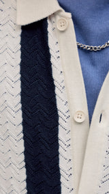 JACK & JONES JORTYLER knit polo - sea salt/celadon ti