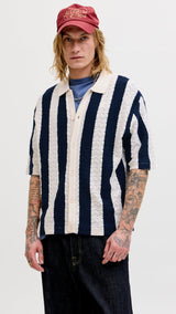 JACK & JONES JORTYLER knit polo - sea salt/celadon ti