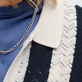 JACK & JONES JORTYLER knit polo - sea salt/stormy wea
