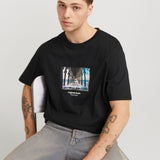 JACK & JONES JORVESTERBRO picture tee crew neck - black